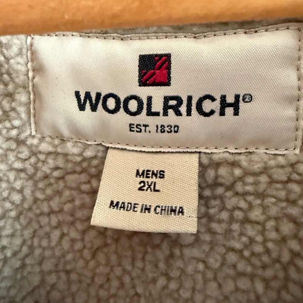 Woolrich Men's 2XL Sherba Zip-Up Gray Wool & Nylon Vest
